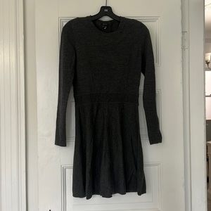 Theory Grey Wool Sweater Dress - Size Medium